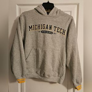 EUC Unisex Michigan Technological University MTU Pullover Hoodie, Size S